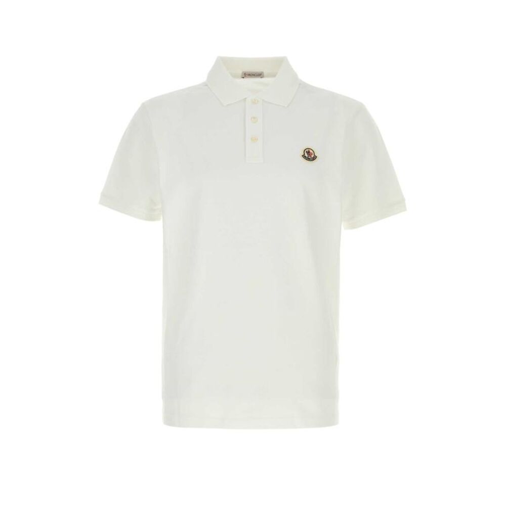 Moncler Men White Piquet Polo Shirt